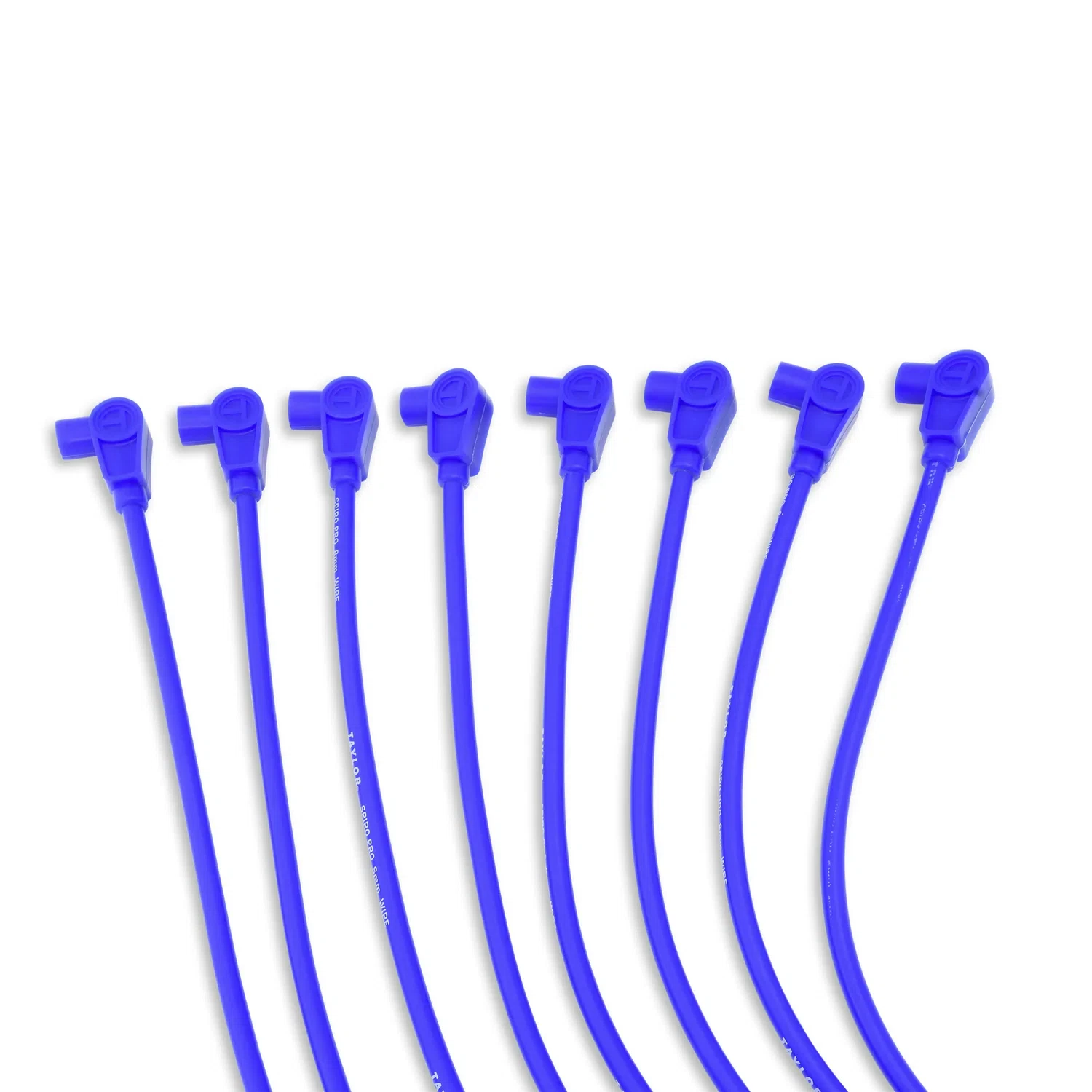 Spark Plug Wire Set Universal 8mm Silicone 0 ohm_ft Prowire Solid Blue 76640